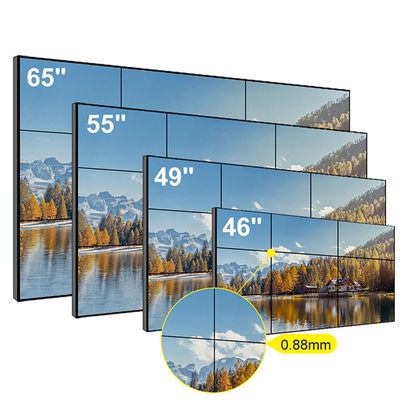 Ultra Narrow Seamless LCD Video Wall Display Brightness 2k 49 55 65 Inch