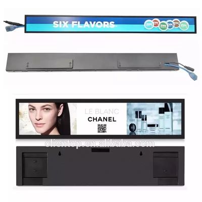 Custom Stretched Bar LCD Display 1920x540 Multiple Size Supermarket Shelves LCD Advertising Screen