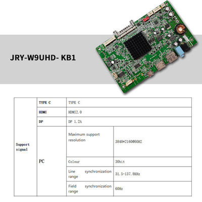UHD LCD Main Board 3840x2160 60Hz 4K Resolution HDMI2.0 Type C DP 20PIN