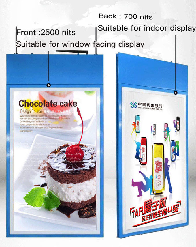 High Brightness Window Facing Display Single Double Side Ultra Thin 43 49 55 LCD Advertising Display 1