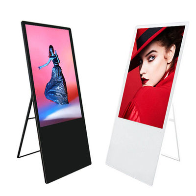 China Foldable LCD Digital Signage 1000 Nits Portable Mobile Digital Poster 32 Inch 42 Inch