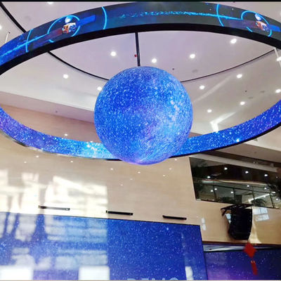 China P3 LED Display Screen Round Sphere LED Display Indoor 1M For Commercial Exhibition