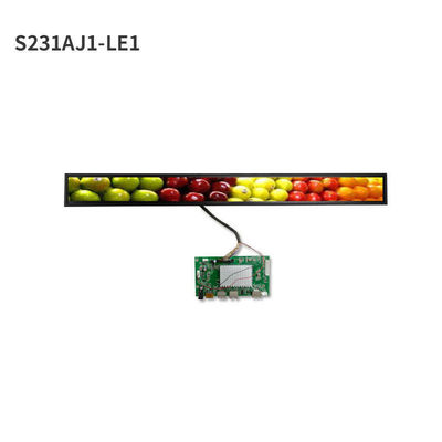 China 23 Inch LCD Panel Module Ultra Wide Thin Panel S23AJ1-LE1 1920x158 500nits LVDS TFT Bar LCD